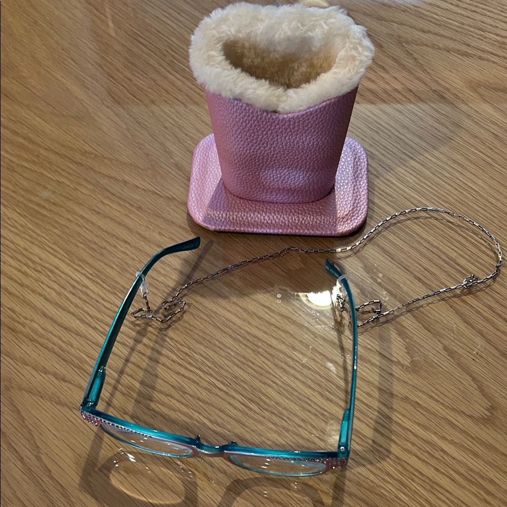 Jimmy crystal New York Brand new readers with desk carrier and cool chain +2.50